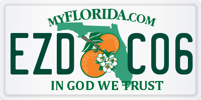FL license plate EZDC06