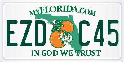 FL license plate EZDC45