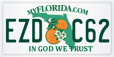 FL license plate EZDC62