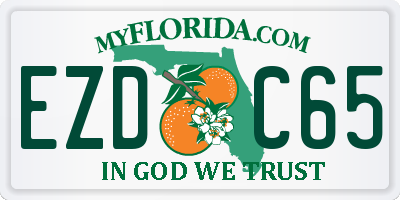 FL license plate EZDC65