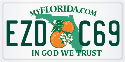 FL license plate EZDC69