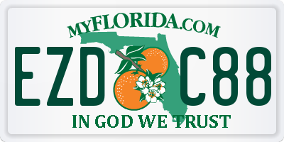 FL license plate EZDC88