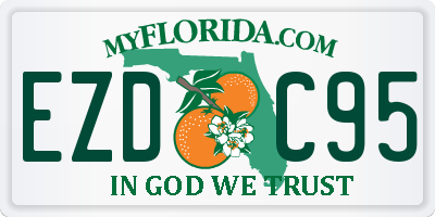 FL license plate EZDC95