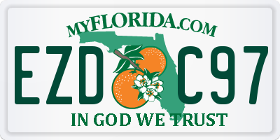 FL license plate EZDC97