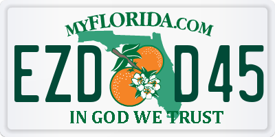 FL license plate EZDD45