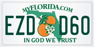 FL license plate EZDD60