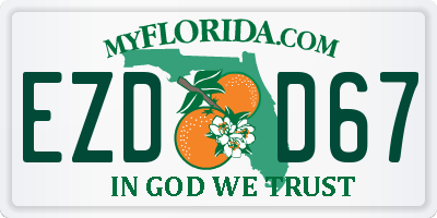FL license plate EZDD67