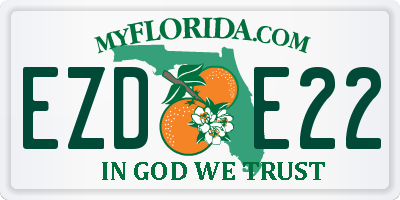 FL license plate EZDE22