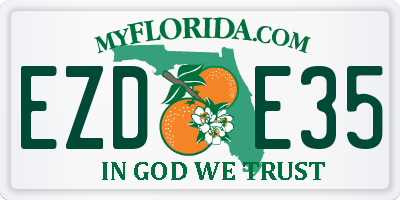 FL license plate EZDE35