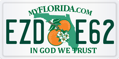 FL license plate EZDE62