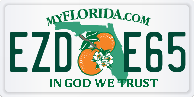 FL license plate EZDE65