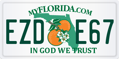 FL license plate EZDE67