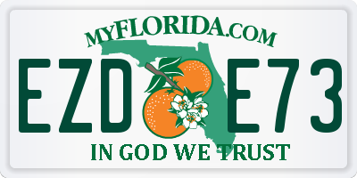 FL license plate EZDE73