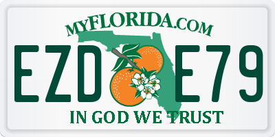 FL license plate EZDE79