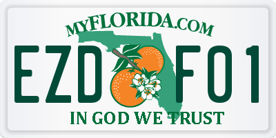FL license plate EZDF01