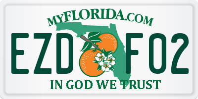 FL license plate EZDF02