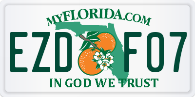 FL license plate EZDF07