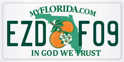 FL license plate EZDF09