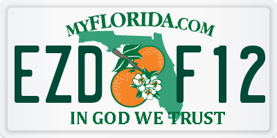 FL license plate EZDF12