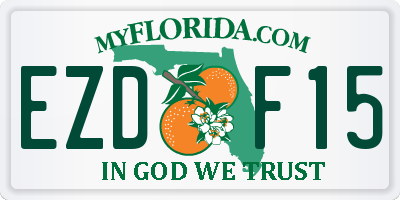 FL license plate EZDF15