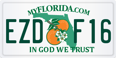 FL license plate EZDF16