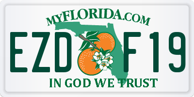 FL license plate EZDF19