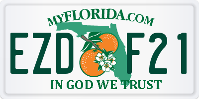 FL license plate EZDF21