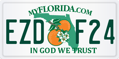 FL license plate EZDF24