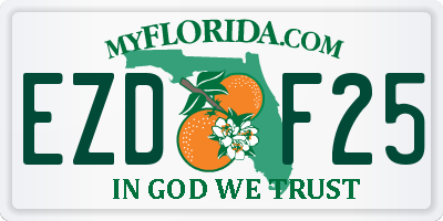 FL license plate EZDF25