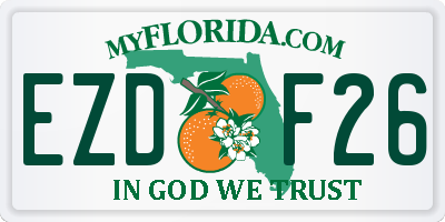 FL license plate EZDF26