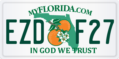 FL license plate EZDF27