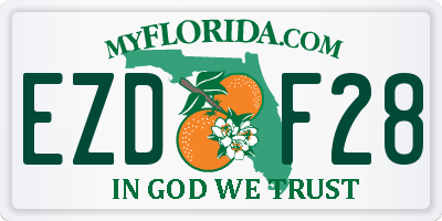 FL license plate EZDF28