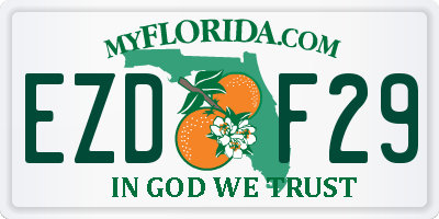 FL license plate EZDF29