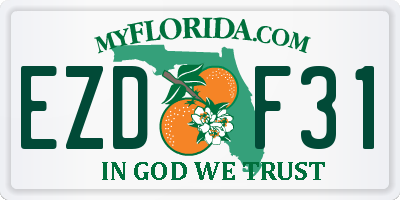 FL license plate EZDF31