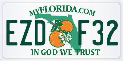 FL license plate EZDF32