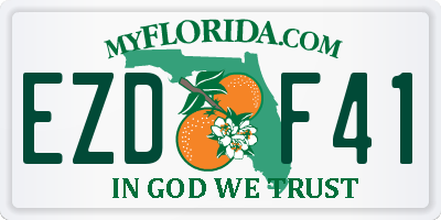 FL license plate EZDF41