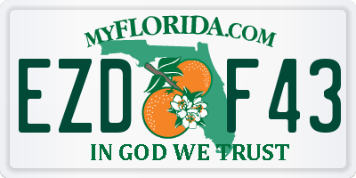 FL license plate EZDF43