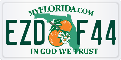 FL license plate EZDF44