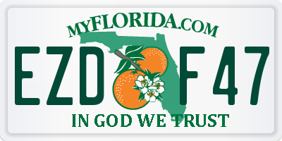 FL license plate EZDF47
