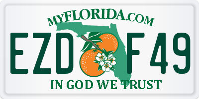 FL license plate EZDF49