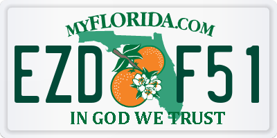 FL license plate EZDF51