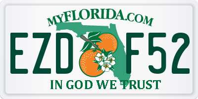 FL license plate EZDF52