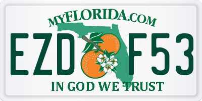 FL license plate EZDF53