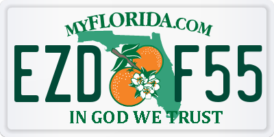 FL license plate EZDF55