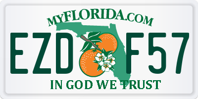 FL license plate EZDF57
