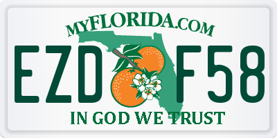 FL license plate EZDF58