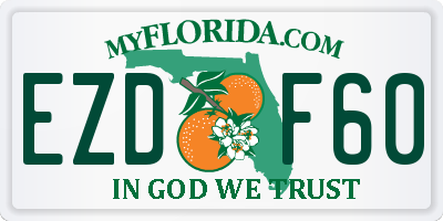 FL license plate EZDF60