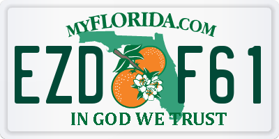 FL license plate EZDF61