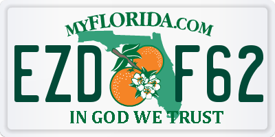 FL license plate EZDF62
