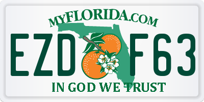 FL license plate EZDF63